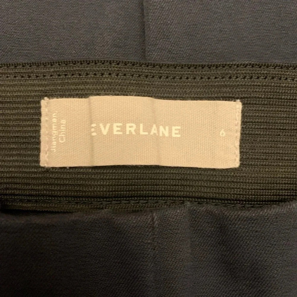 Everlane Navy Blue High Waisted Side Zip Stretchy Cotton Crop Pants Size 6 - Picture 11 of 11